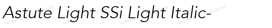 Astute Light SSi Light Italic字体转换